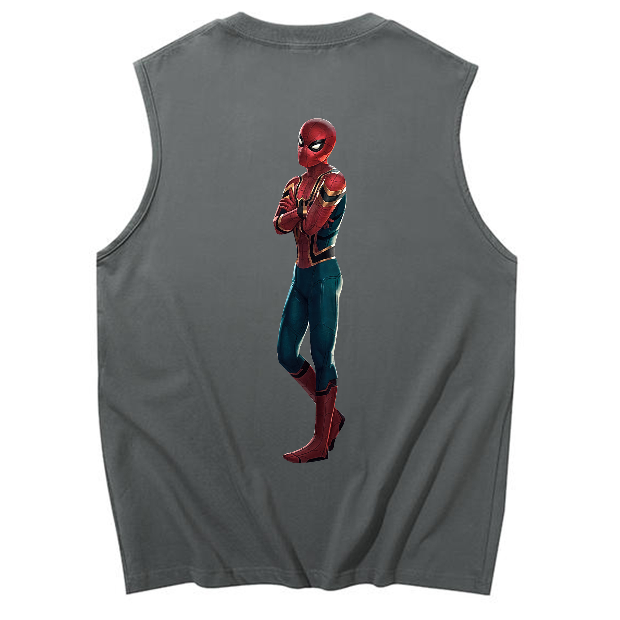 （画像用） Spider Man スパイダーマン コットン100％タンクトップ（背面プリント）
